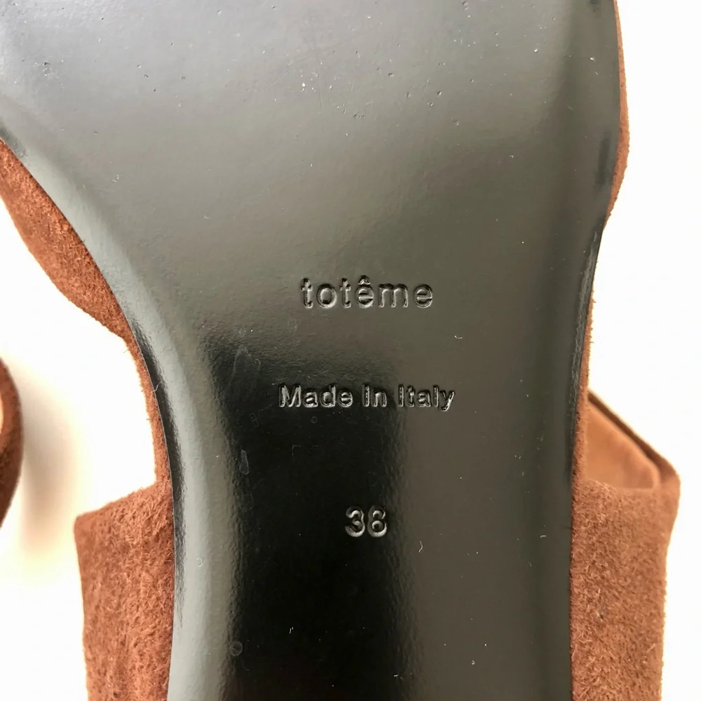 TOTEME Pointed Brown Women's Flat Shoes - Picture 4 of 7